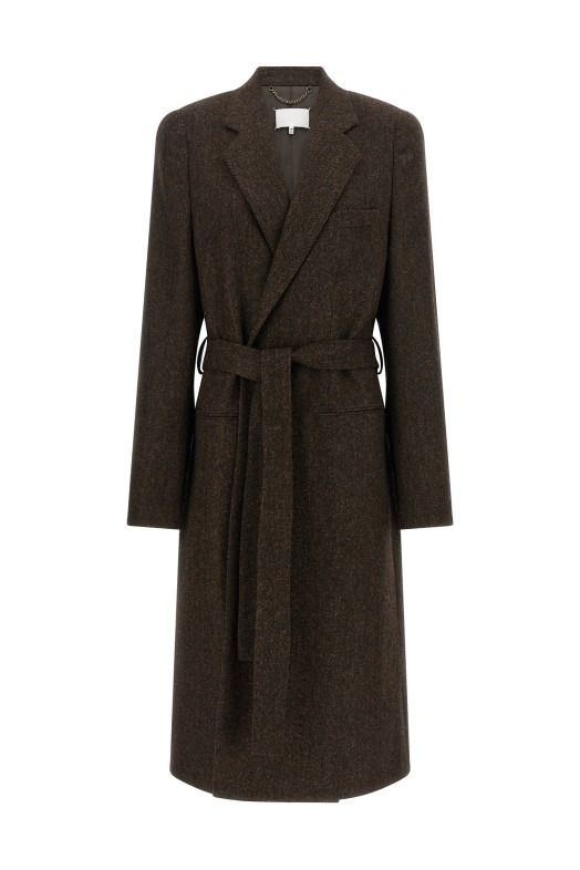 'Four Stitches' coat Brown