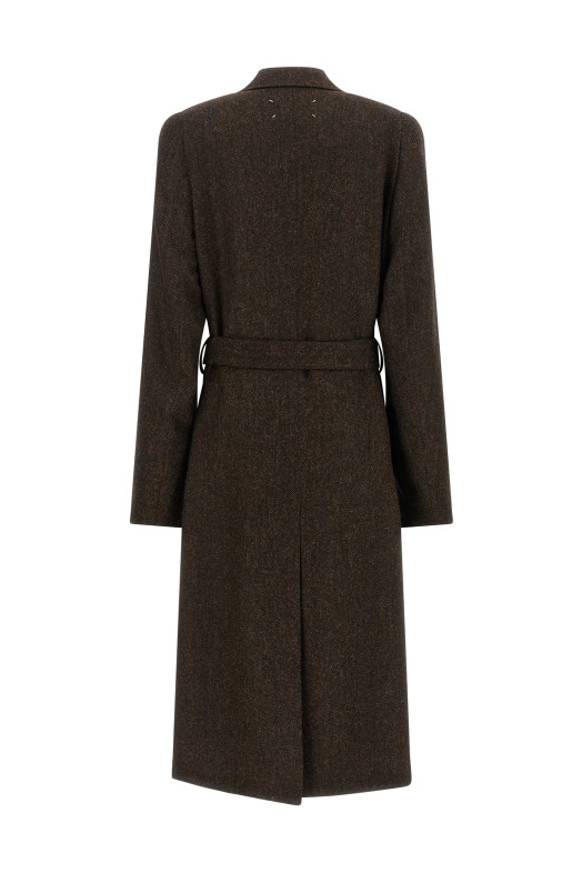 'Four Stitches' coat Brown