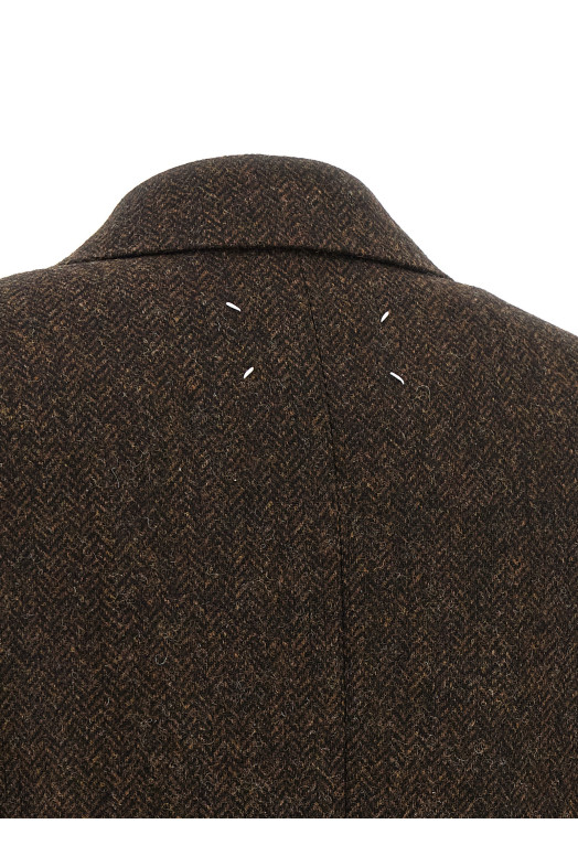 'Four Stitches' coat Brown