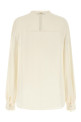 Lace insert shirt White