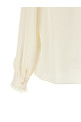 Lace insert shirt White