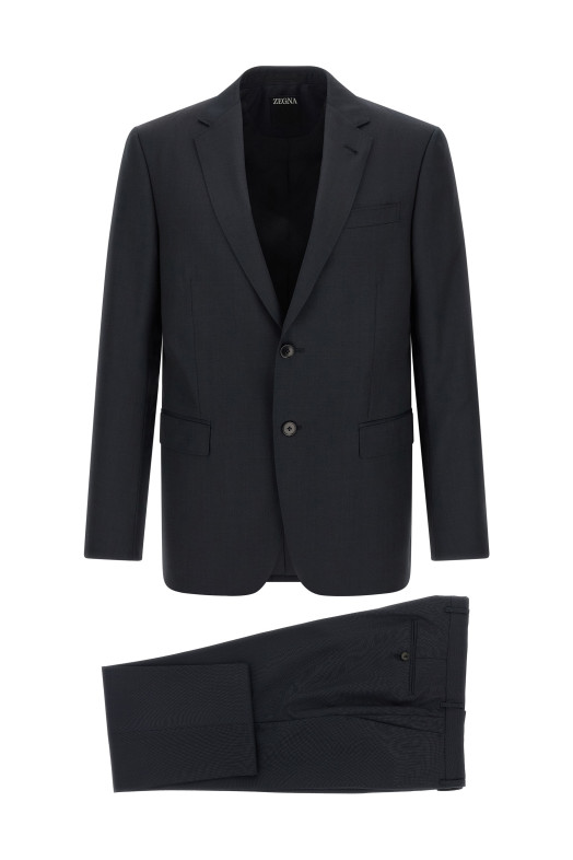 Шерстяное платье синего цвета ZEGNA 422708A428QCGN7