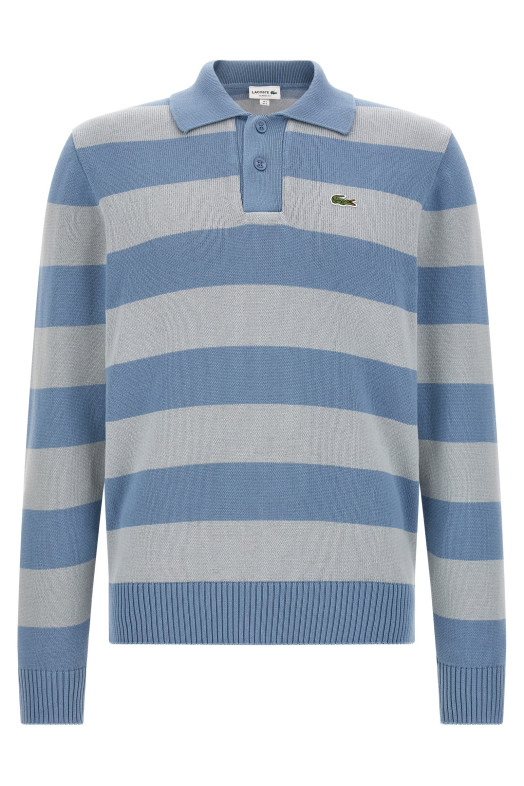Хлопковая рубашка-поло СИНЯЯ LACOSTE AH0488VDB