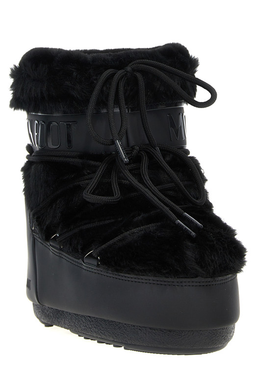 'Ltrack Tube Faux Fur' ankle boots Black