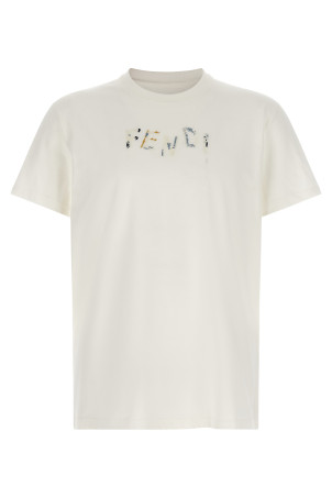 Logo embroidery t-shirt White