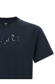 Logo embroidery t-shirt Blue