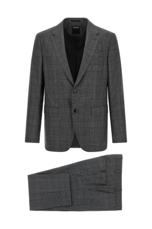 Square flannel dress Gray