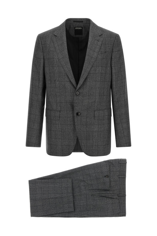 Square flannel dress Gray