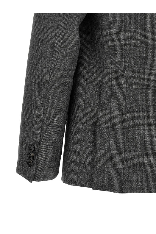 Square flannel dress Gray