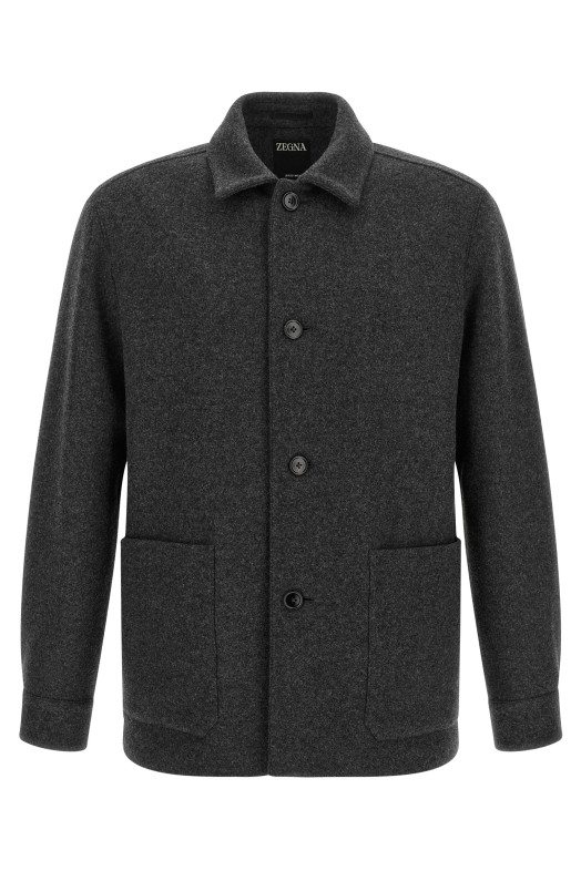 Jersey overshirt Gray