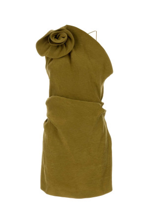 Sage green silk mini dress Green MAGDA BUTRYM (111926)