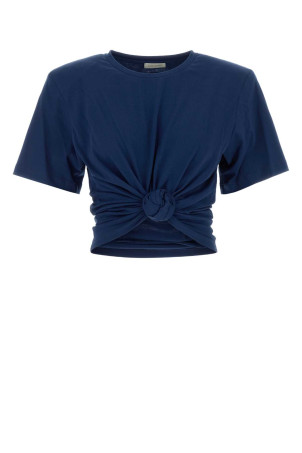 Navy blue cotton t-shirt Blue MAGDA BUTRYM (173926)
