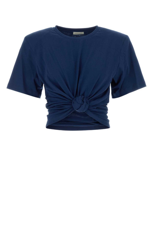 Navy blue cotton t-shirt Blue MAGDA BUTRYM (173926)