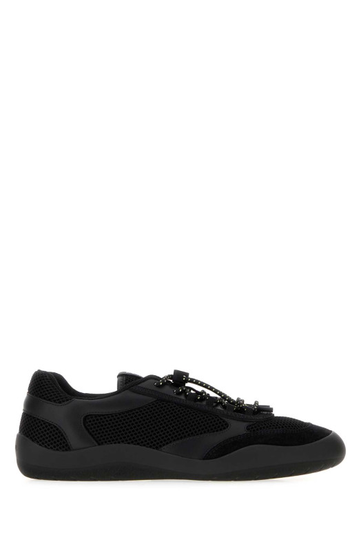 Black mesh and leather Speedrock sneakers Black PRADA (1E490OFDD053ZM0)
