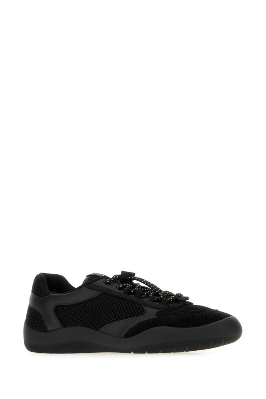 Black mesh and leather Speedrock sneakers Black PRADA (1E490OFDD053ZM0)