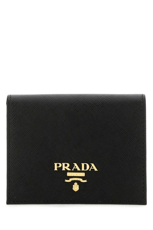 Black leather wallet Black PRADA (1MV204QWA)