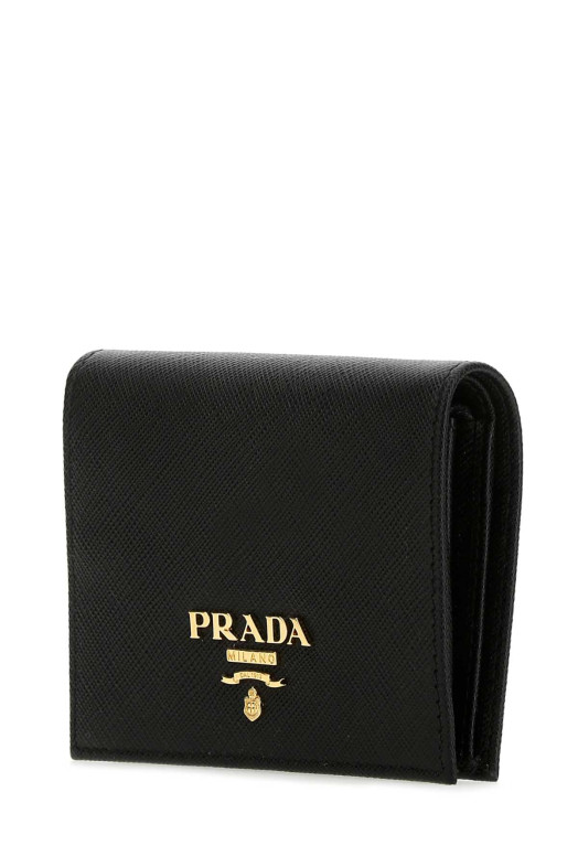 Black leather wallet Black PRADA (1MV204QWA)