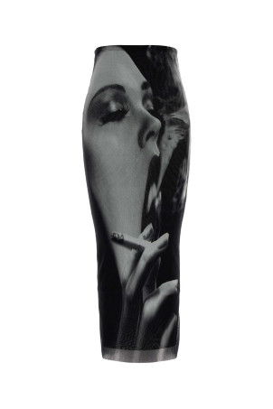 Printed tulle skirt Blue JEAN PAUL GAULTIER (2604WSK085M031P000)