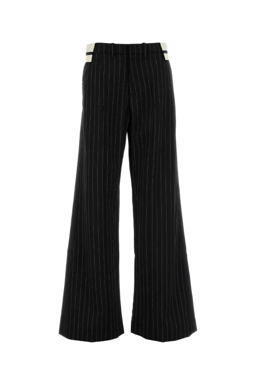 Шерстяные брюки с вышивкой JEAN PAUL GAULTIER (2604WTR178C074)