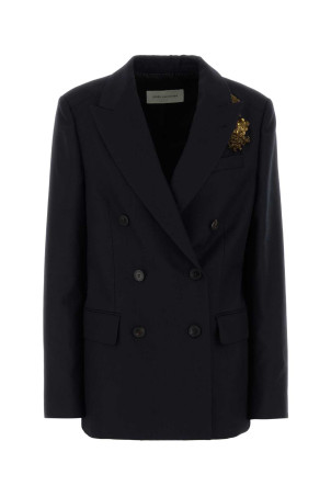 Embroidered wool Barrysta blazer Blue DRIES VAN NOTEN (2620104194193)
