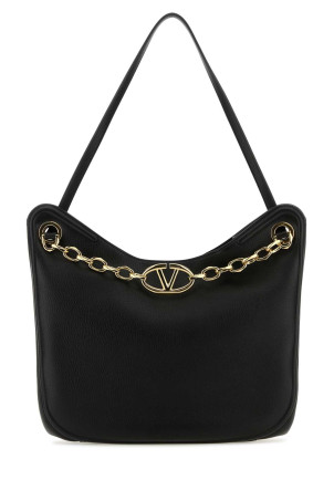 Black leather VLogo Moon shopping bag Black VALENTINO GARAVANI (4W2B0N09JDK)