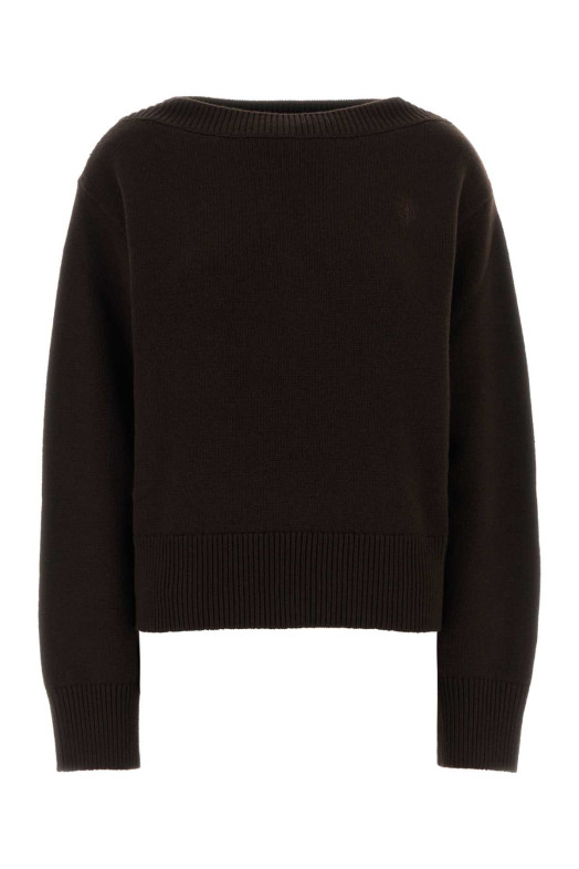 Chocolate wool blend oversize sweater GUCCI (A003WKXKFRY)