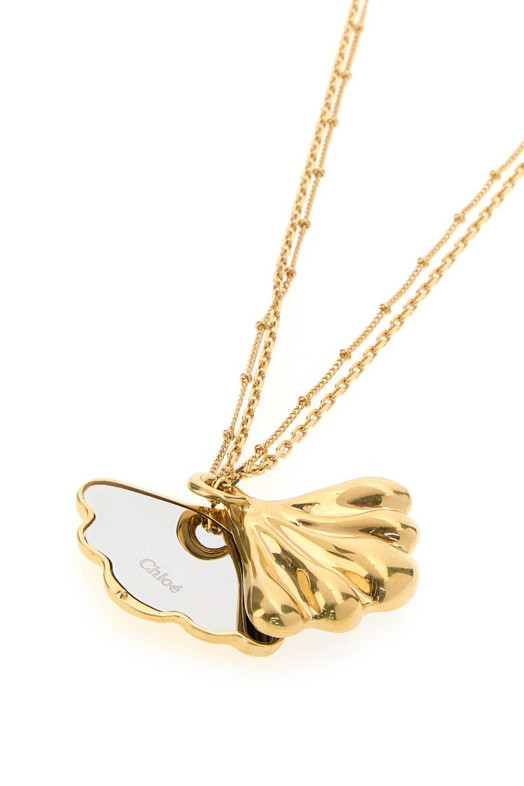 Gold metal ChloÃ© Mirror necklace CHLOE (CH26AJN14CB7)