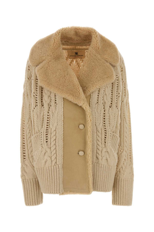 Sand wool cardigan ERMANNO SCERVINO (D495D305SHQTK)