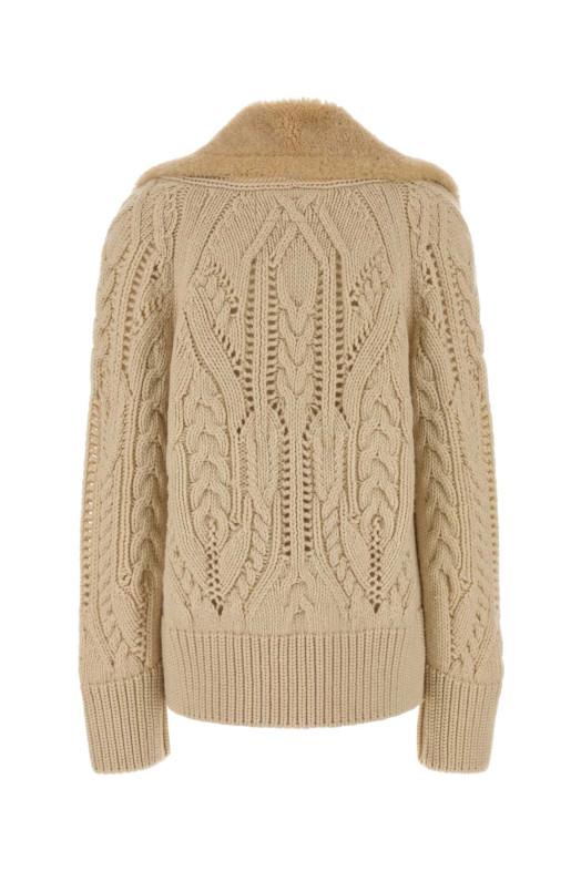 Sand wool cardigan ERMANNO SCERVINO (D495D305SHQTK)