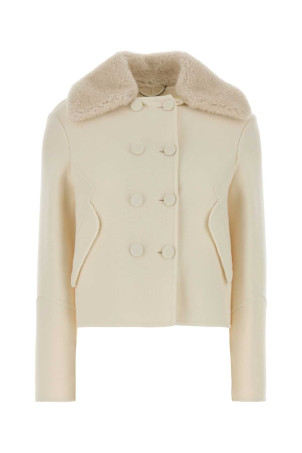 Ivory wool coat ERMANNO SCERVINO (D496I311SHZBG)