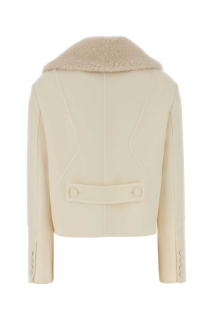 Ivory wool coat ERMANNO SCERVINO (D496I311SHZBG)