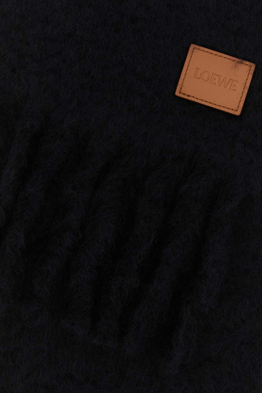 Black mohair blend scarf Black LOEWE (FSA6SS1X05)