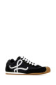 Кроссовки Ballet Runner 2.0 из чёрного полотна и замши, бело-чёрные, LOEWE (MBR2282X09)