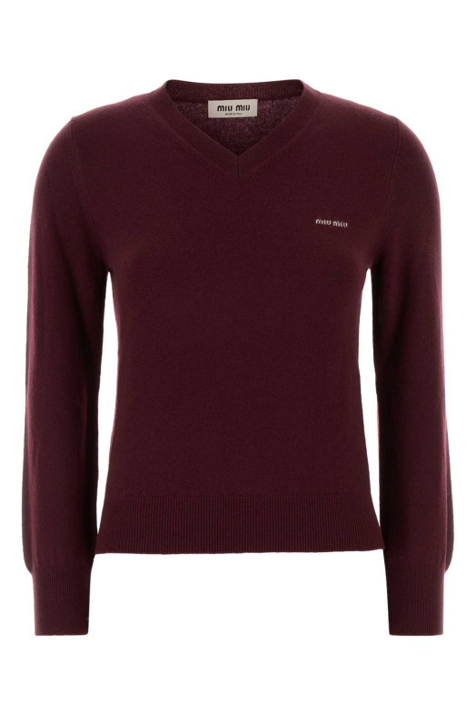Burgundy wool sweater MIU MIU (MML08KSOOO6600)