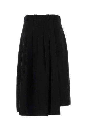 Black gabardine Origami skirt OUR LEGACY (W4264OCB)