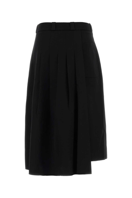 Black gabardine Origami skirt OUR LEGACY (W4264OCB)