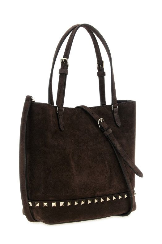Valentino Garavani «Rockstud» — небольшая сумка для покупок, коричневая W2B0T75KQQ0TO