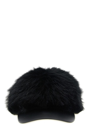 Faux fur hat Black