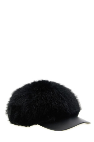 Faux fur hat Black