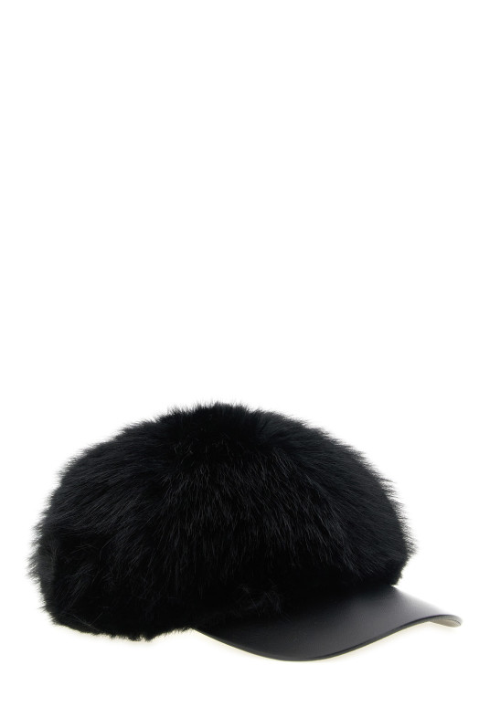 Faux fur hat Black