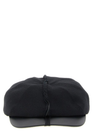 Visible stitching hat Black