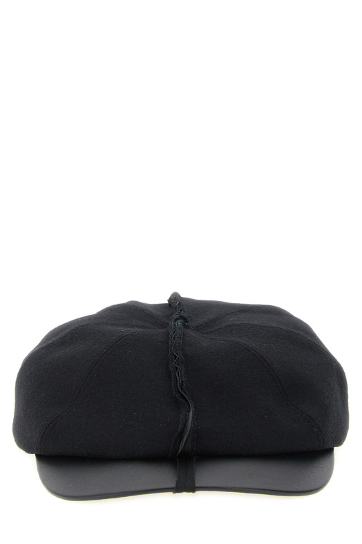 Visible stitching hat Black
