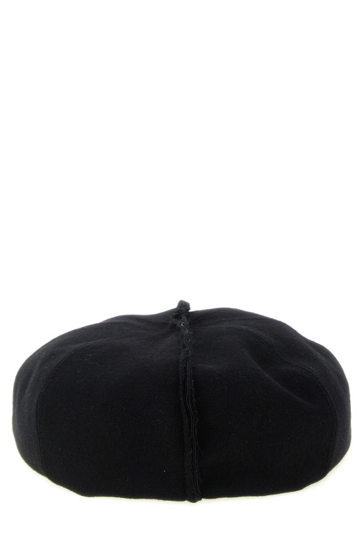 Visible stitching hat Black