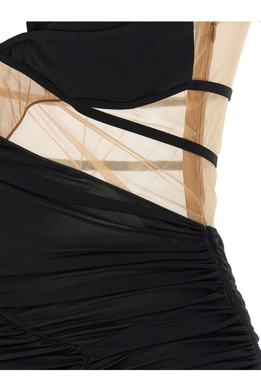 'Drapped Mini Dress' dress Black