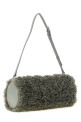 Shearling clutch Gray