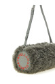 Shearling clutch Gray