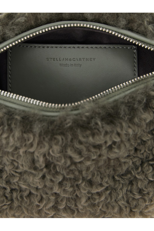 Shearling clutch Gray