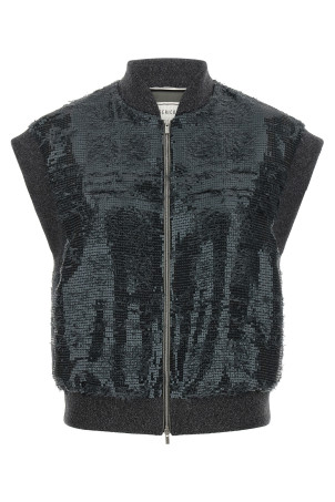 Sequin vest Gray