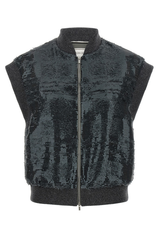 Sequin vest Gray