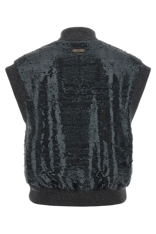 Sequin vest Gray